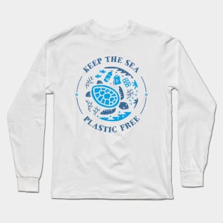 Keep the Sea Plastic Free Underwater Scene Long Sleeve T-Shirt